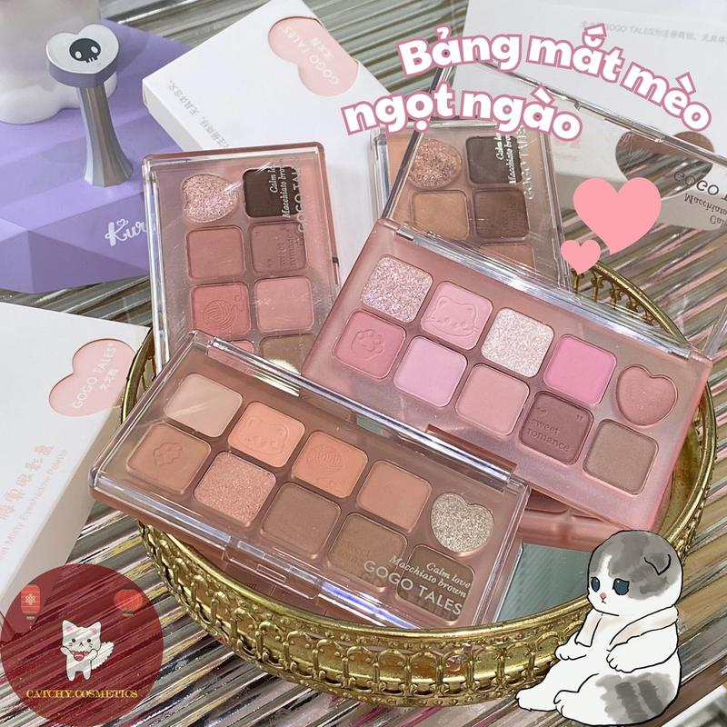 [GOGO TALES] Bảng Phấn Trang Điểm Mắt 10 Ô GOGO TALES Mèo Ngọt Ngào SWEET MISTY CAT (GT643)