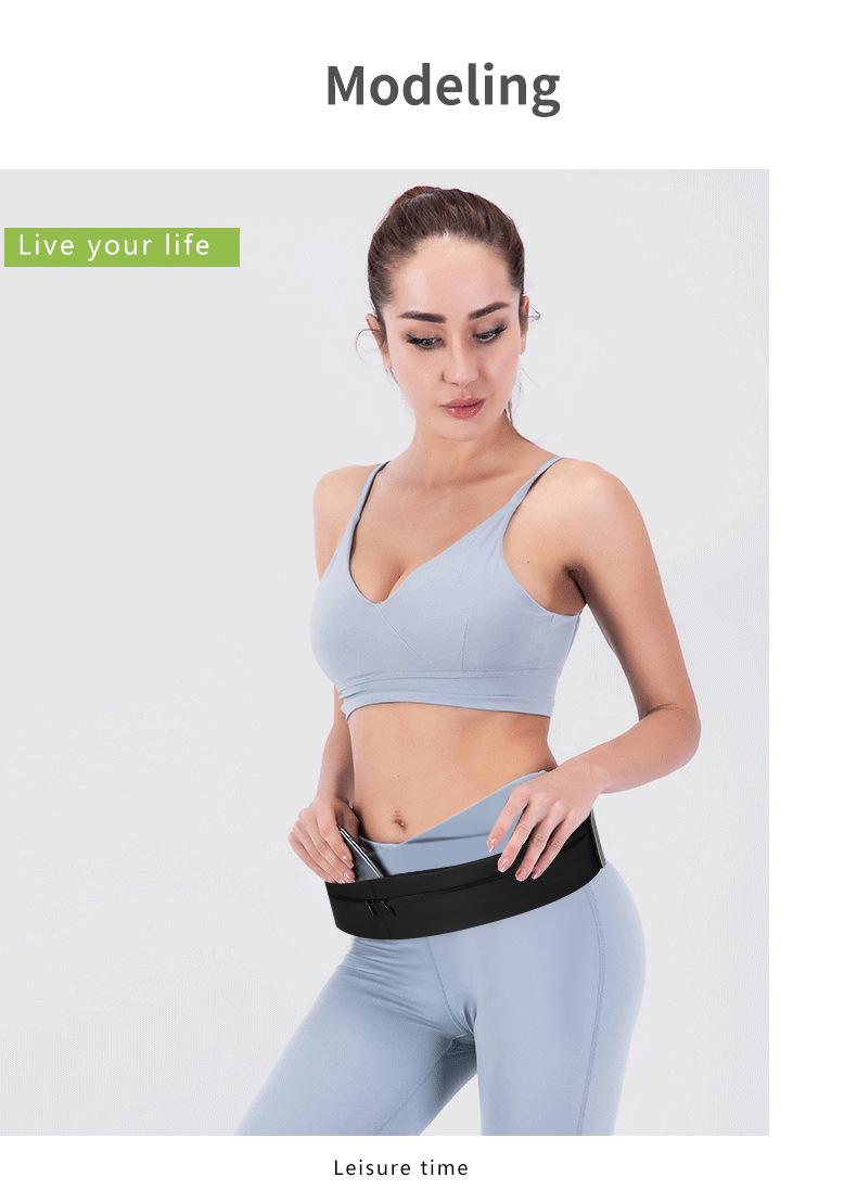 Product Introduction of Z Running waist bag, mobile phone bag, women's outdoor morning running water bottle bag, waist belt, men's waterproof invisible sports fitness close fitting equipment 10