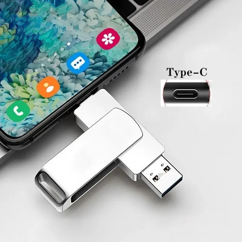 2TB 3in1 USB3.0 flash drive type c/Micro 1TB high-speed OTG USB flash drive, suitable for Android hp laptop 6