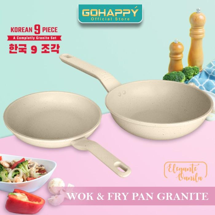 Wajan Terlengkap Panci Granite Set HC 9 Pc Cookware GOHAPPY GHK-90 - Great Turqoise 6