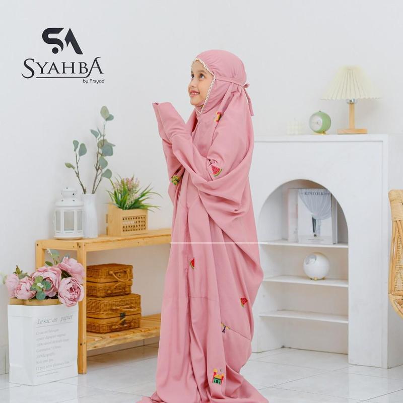 Product Introduction of Mukena terusan MESJID semangka al aqsha palestina anak SD Remaja | Al Arsyad Bordir Cantik Muslim 39