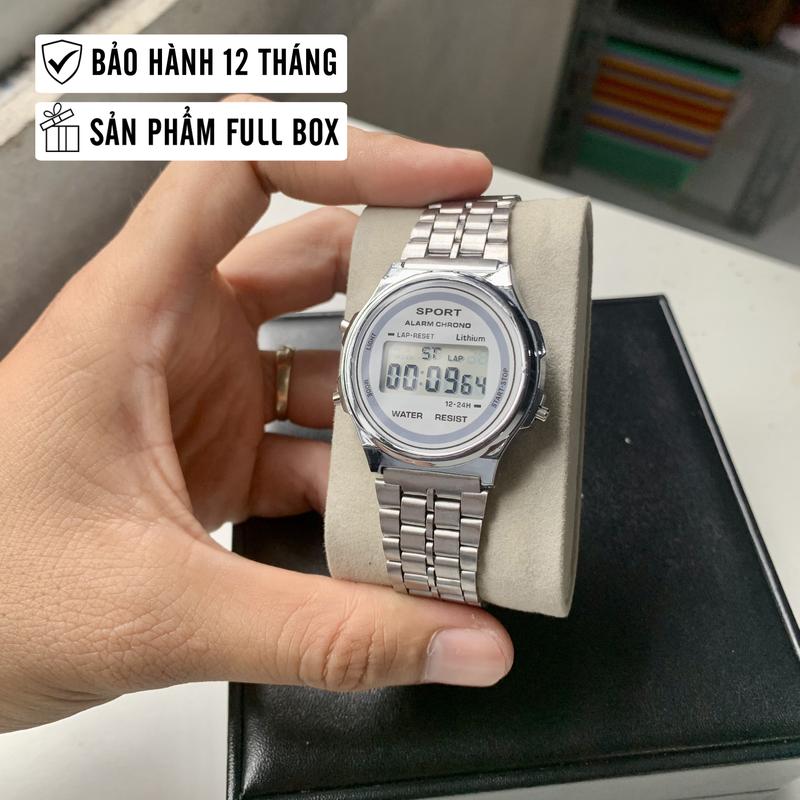 Đồng hồ điện tử nam nữ mặt tròn thời trang cá tính DOHORA VN Sport dây kim loại kính chống va đập máy digital chống nước nhẹ bảo hành 12 tháng Analog-Kỹ thuật số Đeo Tay