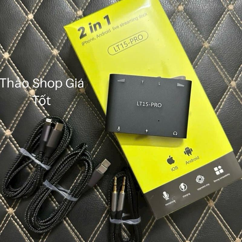Box live mới bản cao cấp LT15 PRO âm thanh stereo dùng cho cả dòng điện thoại ip và typec