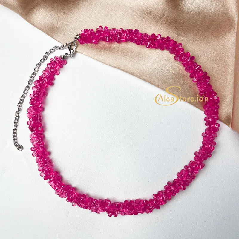 PART 2 - CRYSTAL BEADS NECKLACE CHOKER Kalung Mutiara Aesthetic Manik Hijab NonHijab Choker Handmade  KALUNG DAILY HIJAB FASHION CHOKER KOREAN NECKLACE 1