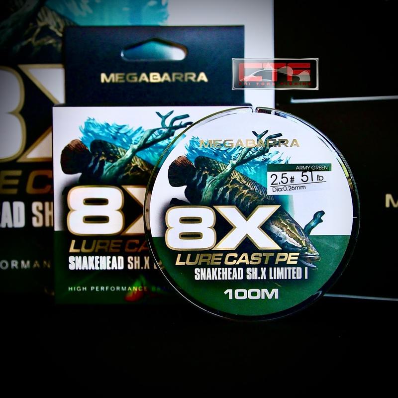 [ MEGABARRA ] TẶNG MỒI - DÂY CÂU CÁ PE 8X SNAKEHEAD SH.X LIMITED đi câu bắt cá fishing 4