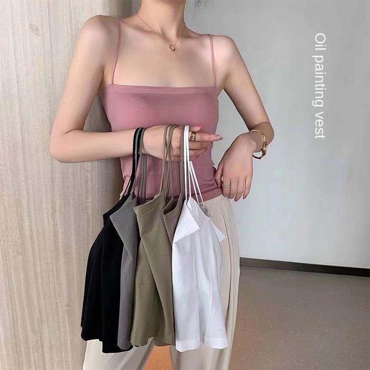 Product Introduction of Popular/Style Seamless Camisole Oil Painting/Girl 1806 Long Vest Sexy Sports Solid Color Bra One Piece Underwear Women Womenswear Tops 3