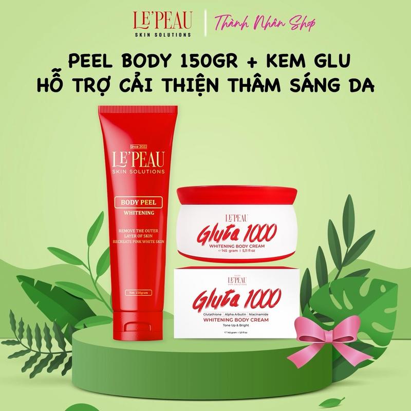 [Mua 1 Được 2] Kem Peel Da Body Le’Peau 150gr [Tặng 1 Kem Dưỡng Gluta 1000] [Tặng 1 Soáp Khóm] [Tặng 1 Tẩy Da Chết Cà Phê 300gr] Net 150gr - Free Ship