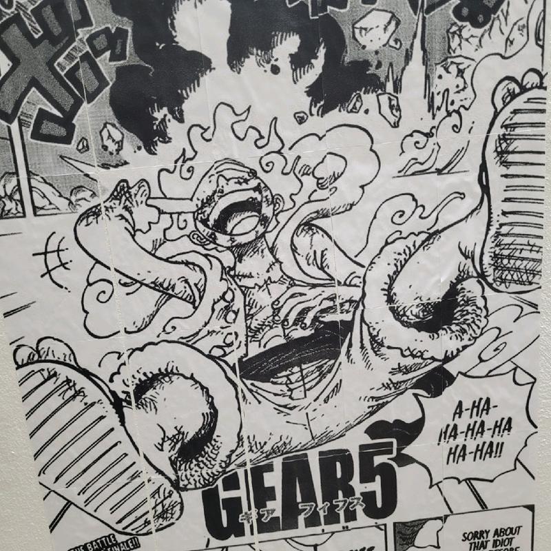 tranh ghép decal manga onepiece trang trí decor tường, bàn học anime manga Treo Tường Decor Phòng Hình Dán Trang Trí Anime Manga Phòng Khách