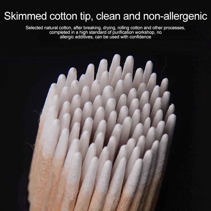 Product Introduction of 100 Pcs Of 7CM Semi-Permanent Tattoo With Pointed Beak Single Head Swab For Eyebrow Tattoo Mist Eyebrow Bleaching Lip Small  Swab Cosmetic  Stick Kapok Stick 15