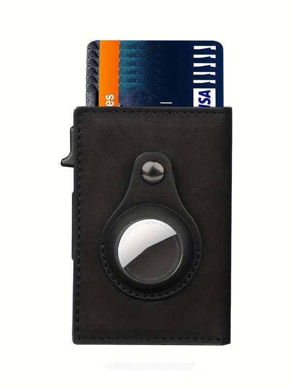 Summer Men's Business Bifold Wallet with Card Slots As Gift for Dad, Plain Color Card Holder, Trendy Wallet for Work & Daily Use 2