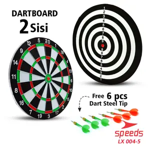 SPEEDS Dartboard Panahan Dinding Ukuran 15inch Permainan Lempar Panah Dart 004-5