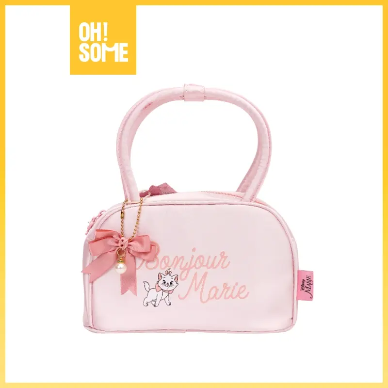 【OHSOME x Disney】- Egradable Marie Cat Disney Series Bowling Hand Bag Tas Tangan Wanita Warna Pink 0