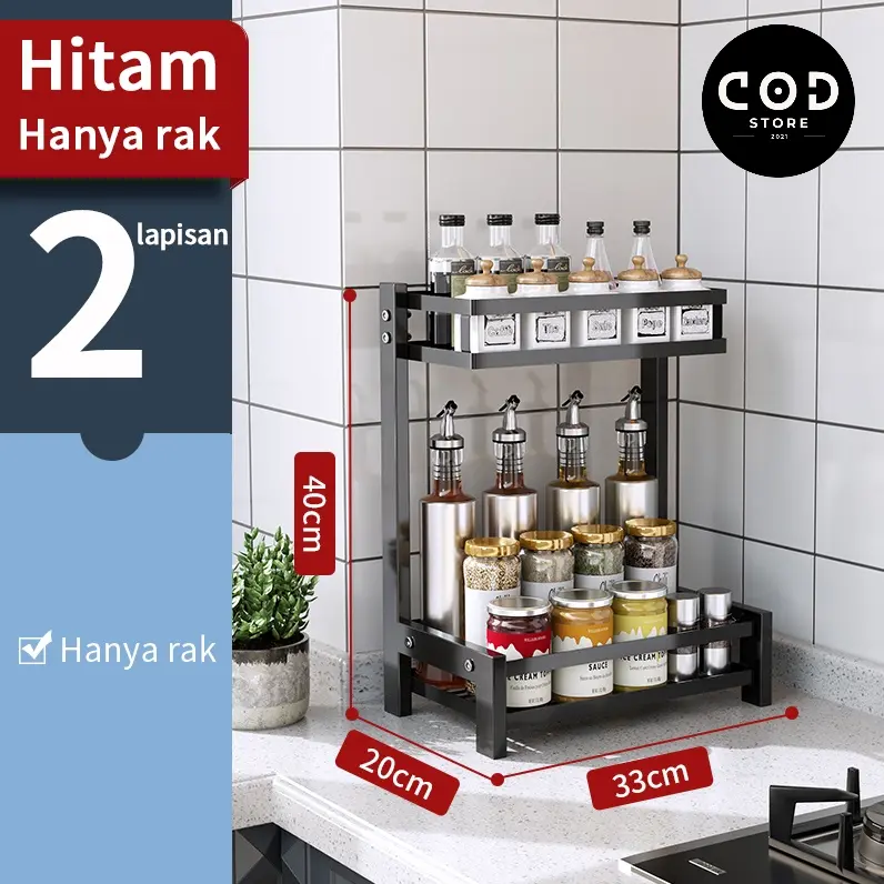 GRATIS ONGKIR [ HARGA PROMO ] Rak Bumbu Dapur Stainless Steel Rak Bumbu Rak Dapur Serbaguna Rak Botol Bumbu COD - TERLARIS