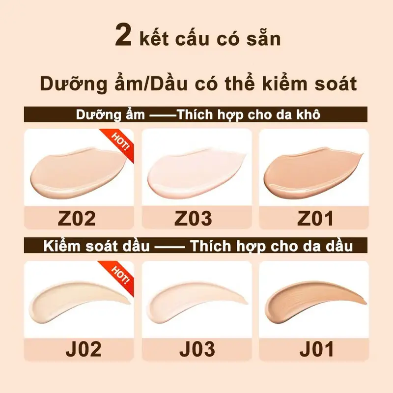 [Tặng Kem Lót Mini+Bông Mút] Kem Nền Honey Beauty Dạng Lỏng Kiểm Soát Dầu Lâu Trôi Chống Thấm Nước, Mỏng Nhẹ 6