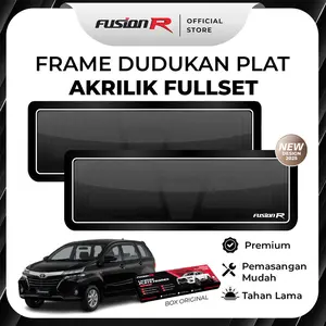 FUSION R Dudukan Plat Mobil Avanza Xenia Old Tatakan Tempat Plat Nomor Mobil Akrilik Mika Original Fullset