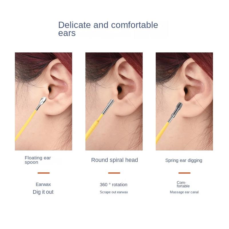 Product Introduction of Bộ Đồ Chăm Sóc Tai, 6 Chiếc, Chất Liệu Thép Không Gỉ, Khóa Tai, Thìa Làm Sạch Tai, Dụng Cụ Vệ Sinh Lấy Ráy Tai 4