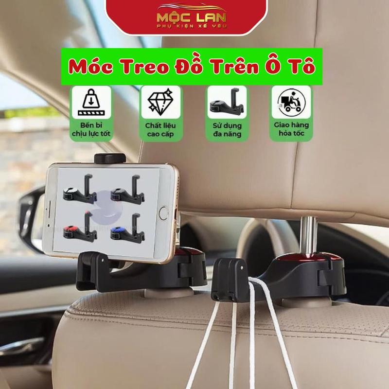 Móc Treo Đồ Trên Ô Tô Gài Trước Sau Ghế Kèm Giá Đỡ Điện Thoại Trên Xe Tiện Lợi Thiết Kế Chắc Chắn Phụ Tùng Phụ Tùng