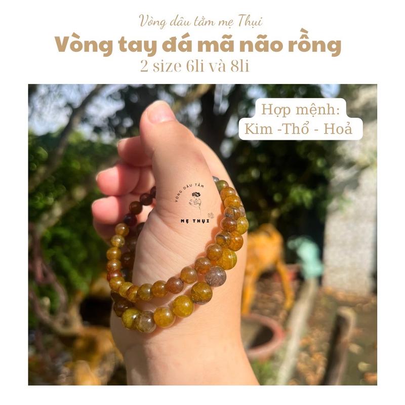 Vòng manao rồng 8li, 6li hợp nữ mệnh Kim - Thổ - Hoả [Vòng dâu tằm mẹ Thụi) Bàn Tay Phụ Kiện Đeo Tay phong thủy vòng tay 3
