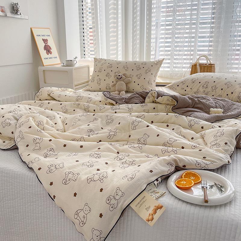 Chăn hè Cotton đũi trần bông mỏng nhẹ thấm hút mồ hôi mẫu hot năm 2023