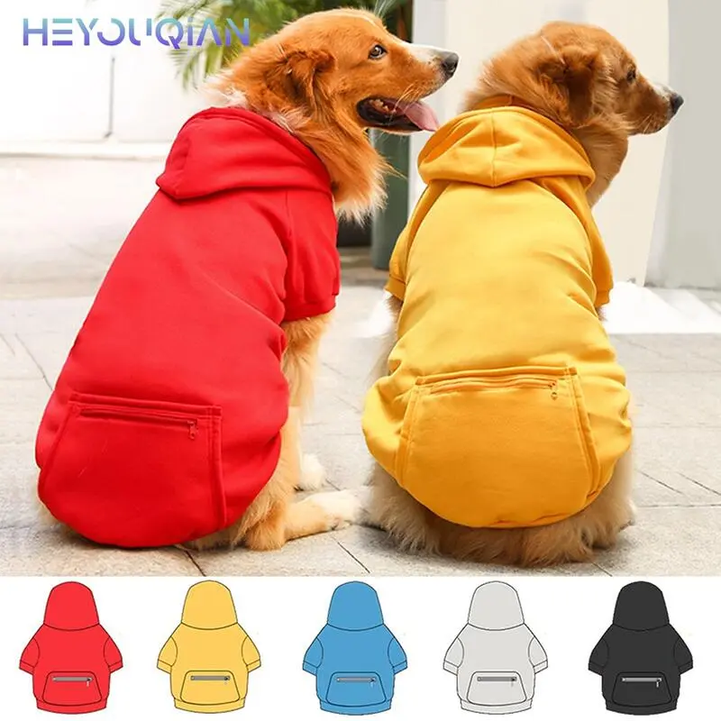 Heyuoqian Pet Hoodie Dogs Cats Clothes with Pocket Coat Cold Weather Outdoors Warm Clothing for Small Medium Large Dog Cat