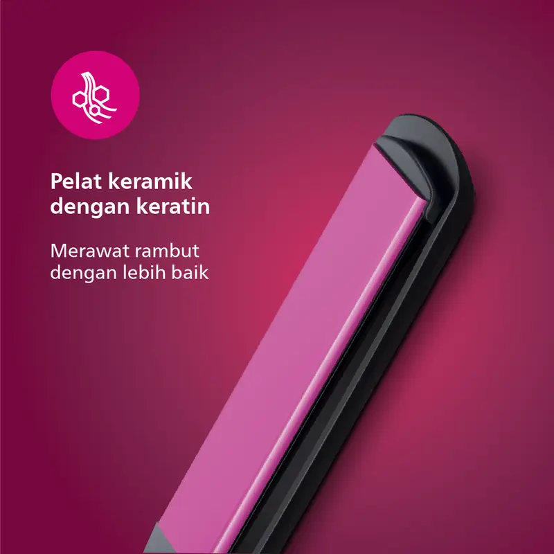 Philips | Straightener StraightCare Essential | Catokan Rambut | Rambut Lurus dengan Perlidungan Keratin Teknologi | HP8401/00 2