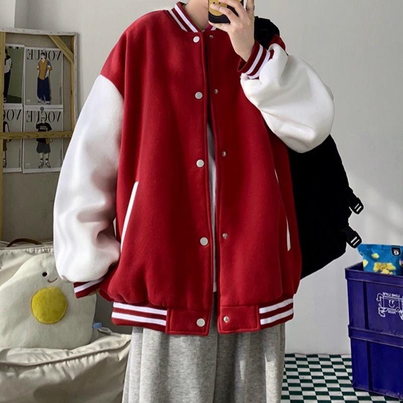 Áo khoác bomber bigsize 100kg nam nữ màu đỏ đô