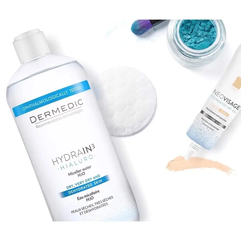 Nước tẩy trang Dermedic Hydrain 3 Hyaluro Micellar Water H2O 500ml 2
