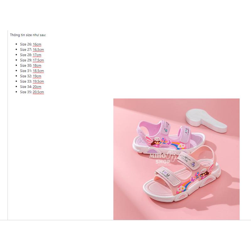 Product Introduction of Dép Sandal Quai Dán Đế Mềm Màu Cầu Vồng Đơn Giản Thời Trang Mùa Hè Cho Bé Gái 0