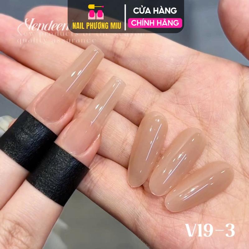 Sơn Thạch Nâu Nude VENDEENI V19-S03 Chính Hãng Chai 15ml Làm Nail Sơn Gel Màu Thạch trà sữa Nude Nhạt Trong Suốt Bám Dính Bền Bóng Màu Chuẩn Nữ Women
