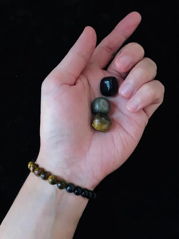 Natural Stone Beaded Bracelet with Three Stones, Fashionable Elastic Bracelet for Women & Men, Trendy All-match & Exquisite Jewelry for Birthday Gift 4