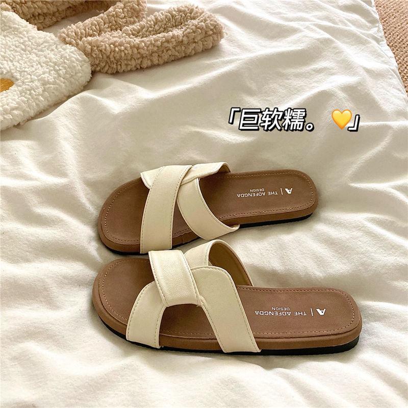 Bóng mềm dẻo, mềm mạiDép Lê Chéo Xoắn Độc Đáo, Kết Cấu Tốt, Mềm Mại, Thích Hợp Cho Phụ Nữ, Có Thể Mặc Ngoài Trời, Dép Đi Biển Ins Mùa Hè 0