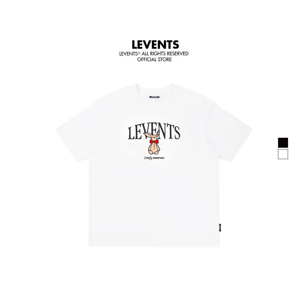 Áo Thun Levents Ribbon Rabit Tee 100% Cotton Unisex T-shirt Oversized