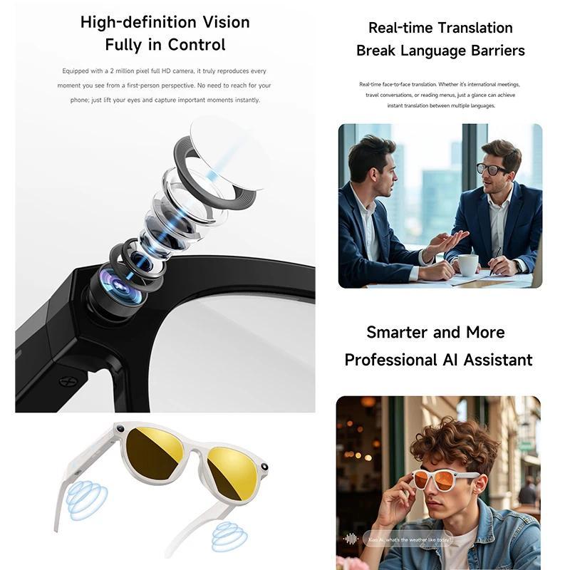 2025 AI Smart Glasses HD 800K Camera Shooting LED Flashlight Touch Control Translation AI Recognition Bluetooth Call  Sunglasses - Image 5