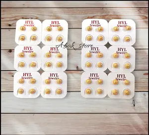 Anting Tusuk Mata Bola Model Tusuk Motif Permata Bulat Lingkaran Bola/ Anting Tusuk Permat Dove