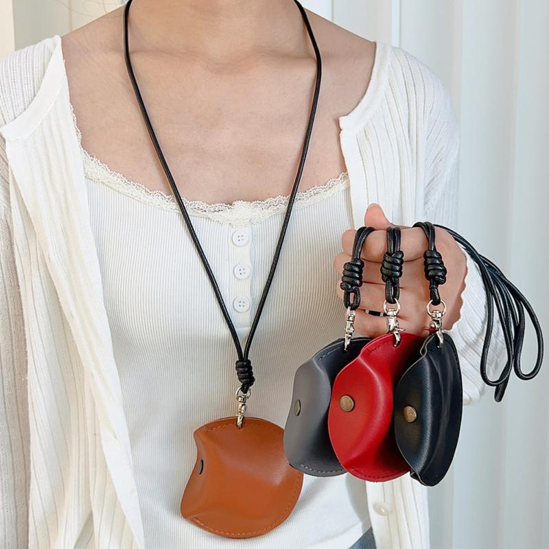 Ví Zero Treo Cổ Cầm Tay Phong Cách Thanh Lịch, Dành Cho Nữ, Làm Bằng Da PU, Đa Năng, Nhỏ Gọn, Túi Đựng Tai Nghe, 1 Chiếc