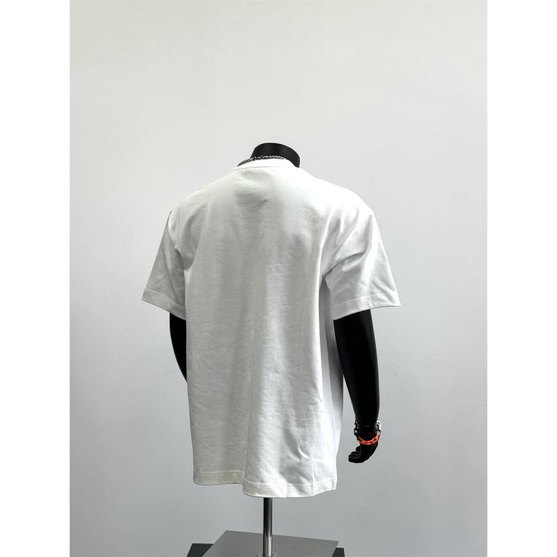 Áo Thun Cotton ngắn Tay In Hình Xu Hướng Thời Trang Mới, Thương Hiệu Hợp Xu Hướng Mùa Hè, Dễ Phối Đồ Dáng Rộng Rãi, Áo Cổ Tròn Thường Ngày 1