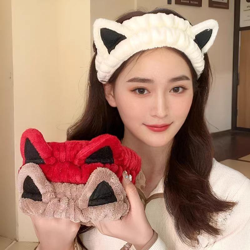 Ikat Rambut Pencuci Muka Telinga Kucing Kartun, Untuk Wanita - TikTok ...