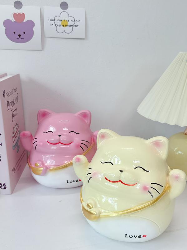 Ống tiết kiệm tiền Mèo thần tài cute đeo túi thỏi vàng | quà tặng, trang trí, mèo đất tiết kiệm Tiệm Heo Đất Soda