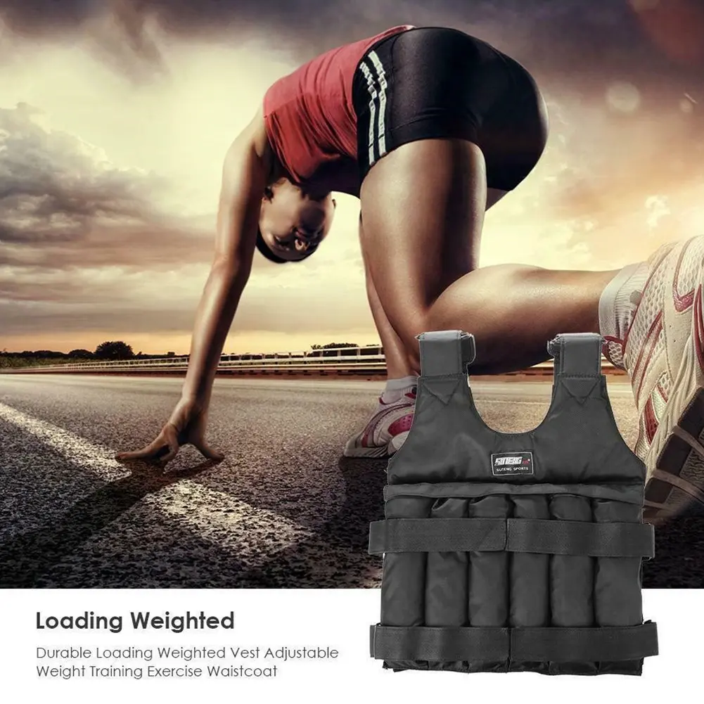 20/50kg Loading Weighted Vest Adjustable Exercise Training Fitness Jacket