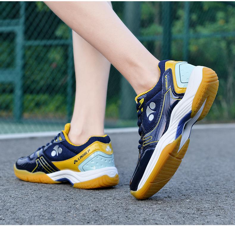 Product Introduction of Professional Badminton Shoes Men's and Women's Wear-Resistant Non-Slip Breathable Student Tennis Shoes Table Tennis Ball Shoes Training Shoes Volleyball Shoes 22