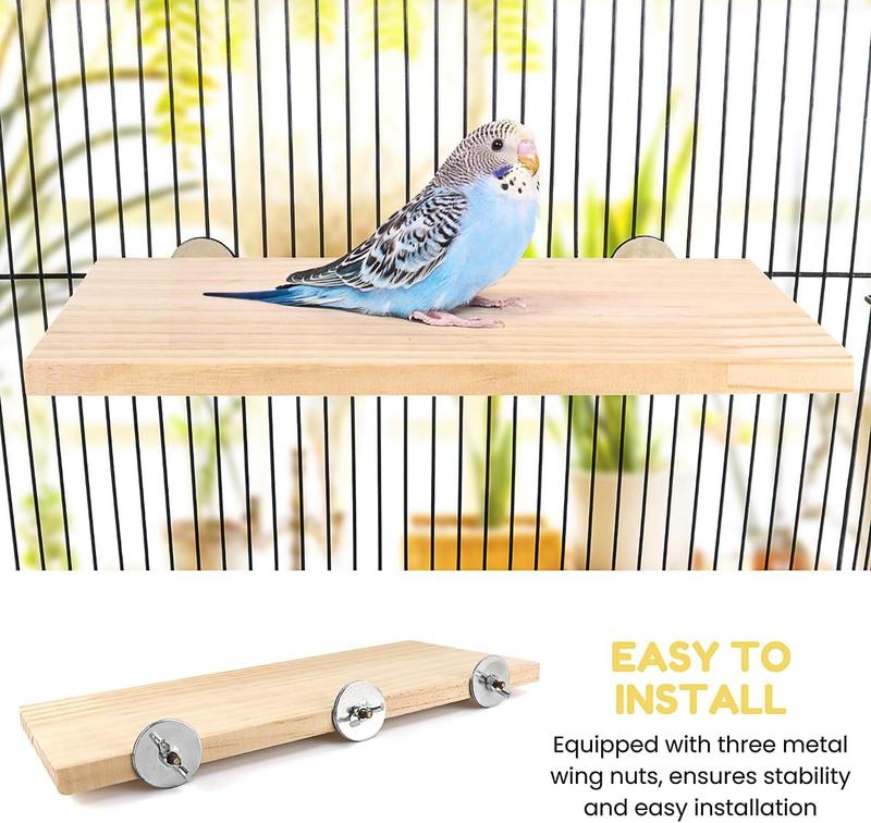 TikTok Shop Bird Platform Wooden Flat Bird Perch for Cage Budgie Parrot Perches for Parakeet Budgie Cockatiel Cockatoo Grey Macaw