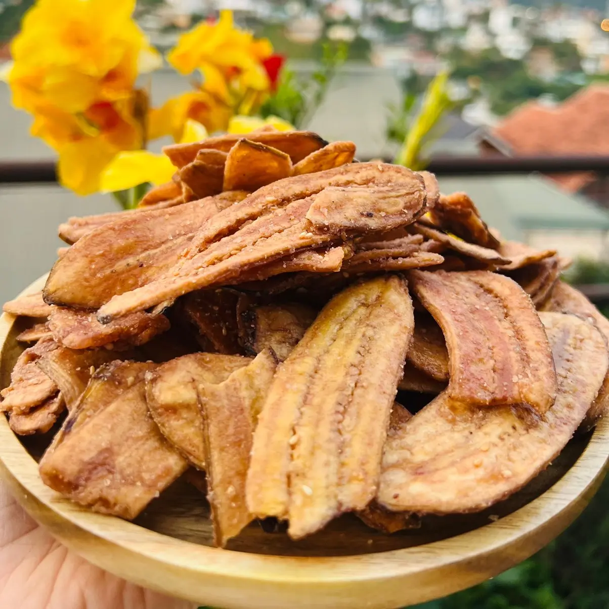 Chuối Laba Sấy Giòn Đà Lạt -Lâm Đồng 500g Ăn Vặt Snack