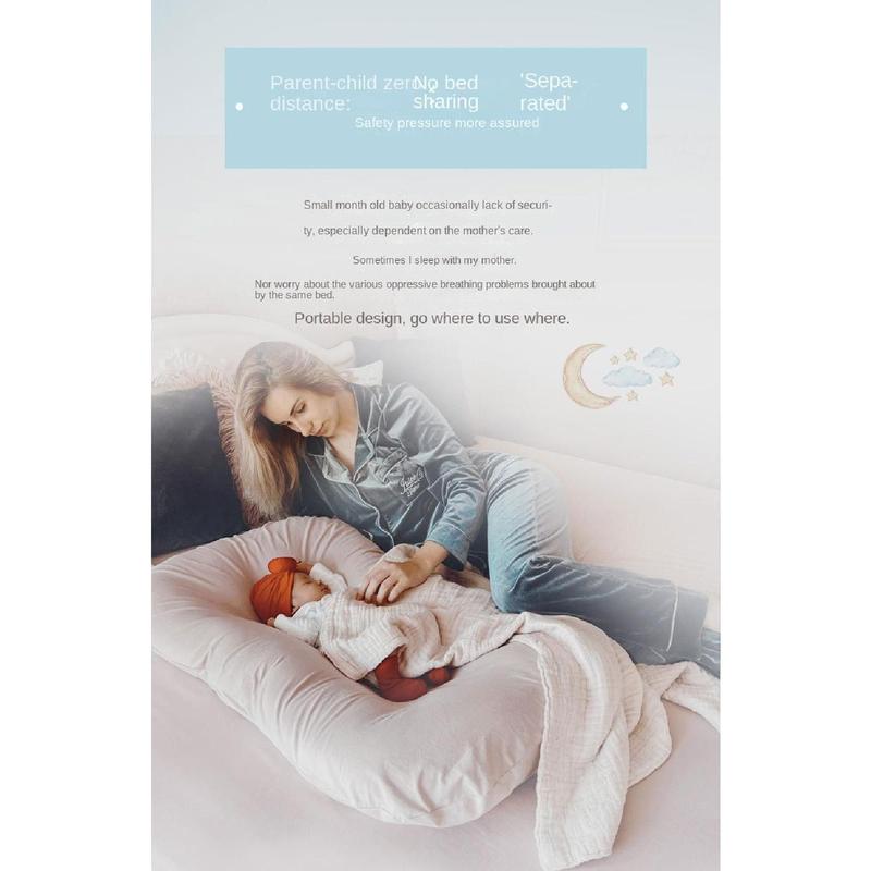 Product Introduction of New Soft Baby Bionic Bed Cotton Movable Newborn Lounger Pillow Anti-pressure Comfortable Infant Lounger Home 25