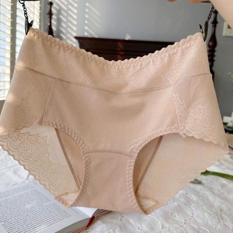 Set Quần Lót Cotton Cạp Cao Phối Ren Hông Q8218 Nữ - THỦY BIKINI Women 4