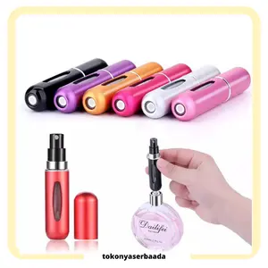 TSA Botol Parfum Refill Mini Portable 5Ml Bottle Spray Aluminium Travel Size Wadah Tempat Body Spray Isi Ulang Minyak Wangi Parfume Atomizer 5ml