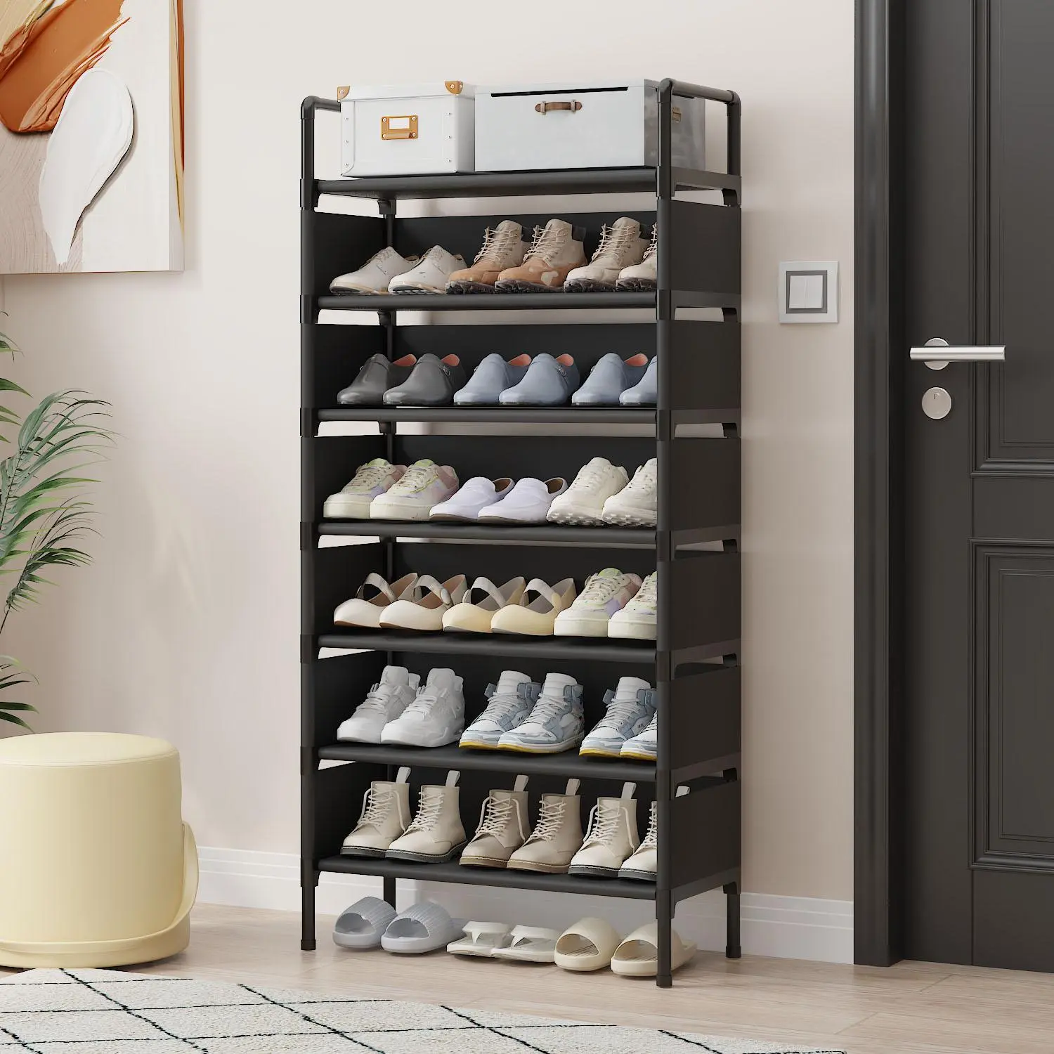 Shoe Rack, 1 Count Multi Layer Shoe Storage Rack, Shoe Organizer, Shoe Storage Organizer, Home Organizer for Entryway, Bedroom, Living Room