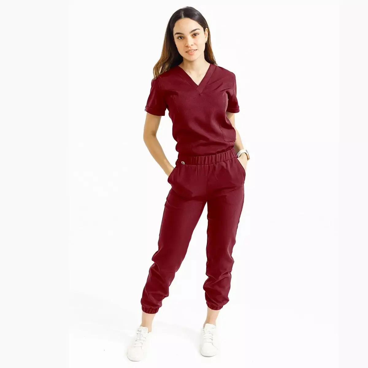 Baju Oka Jogger Wanita Lengan Pendek Seragam Kerja Perawat