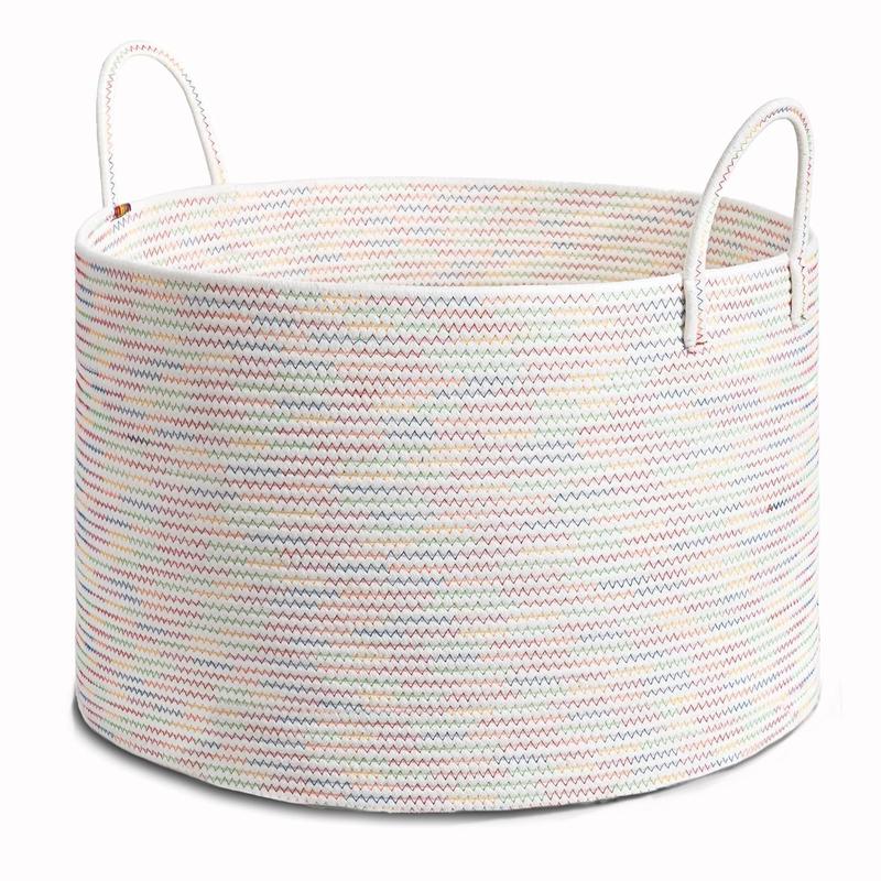 Large Capacity Clothes Basket with Handle, Summer Foldable Laundry Basket, Bathroom Accessories, Storage Basket for Home Laundry Room, Bedroom, Living Room 6