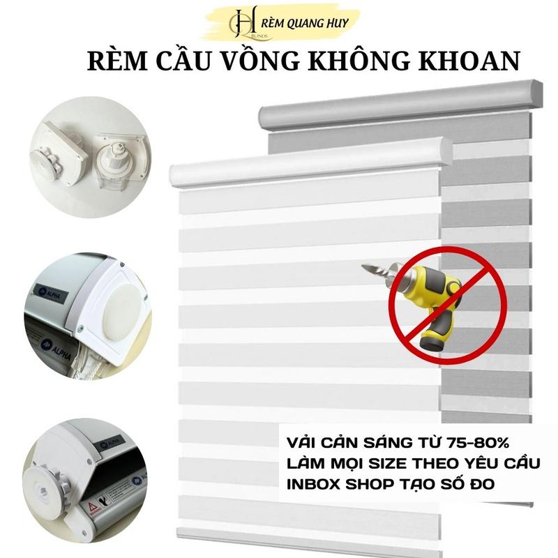 (LÀM THEO YÊU CẦU) Rèm Cầu Vồng KHÔNG KHOAN cản sáng 75-80%, Phù hợp lắp phòng khách, Phòng bếp, Decor ngăn phòng