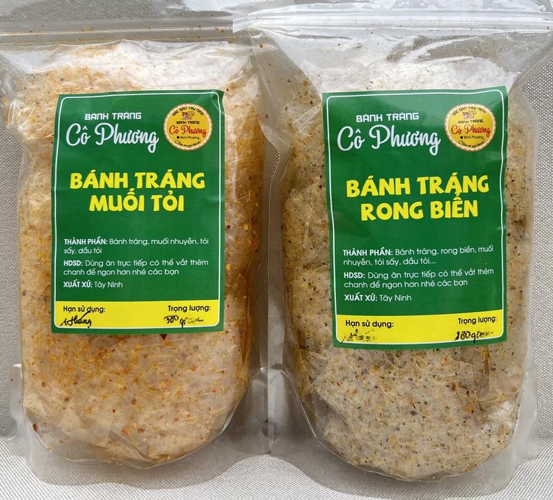 COMBO 600GR: BÁNH TRÁNG RONG BIỂN-MUỐI TỎI (2 TÚI 300GR) Cay Ăn Vặt Food Thức Ăn Snack